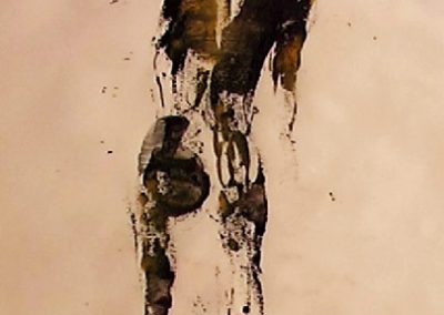 Standing nude - chinese ink